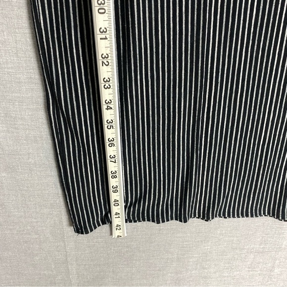 Derek Lam Dress Sz Medium Striped Drop Waist Cap Sleeves Midi Length - Picture 8 of 9